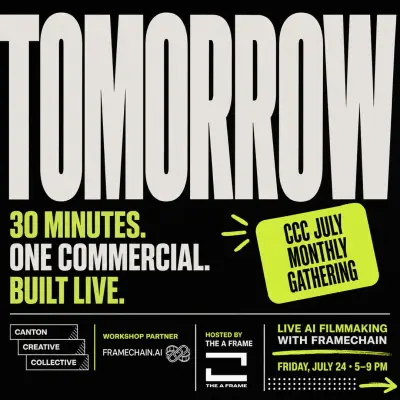 July Guangzhou Gathering: Live AI Filmmaking Workshop with FrameChain, poster 1